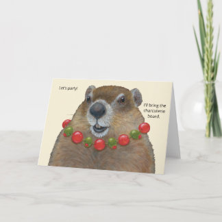 carte de plateau de charcuterie de marmotte/fête