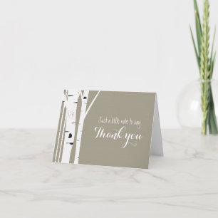 Carte de pliage en Merci sculpté Rustique Birch Tr