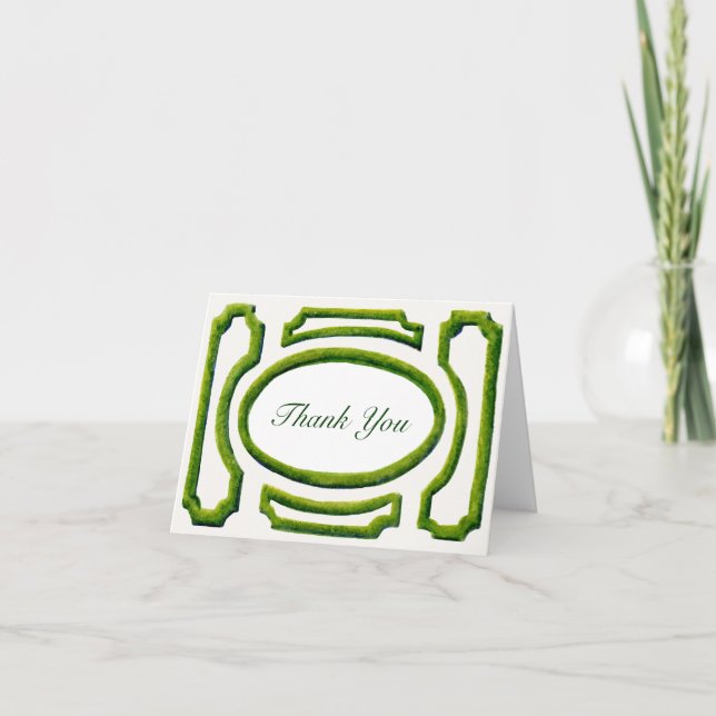 Carte de pliage Merci de couverture de jardin aqua (Devant)