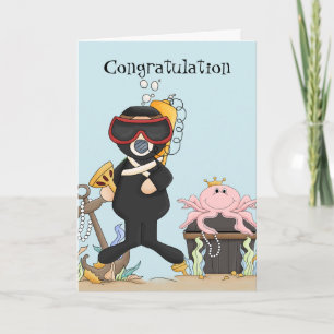 Carte De Plongée Cute Scuba