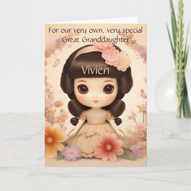 Carte de poème d'anniversaire de la grande petite- (Devant)