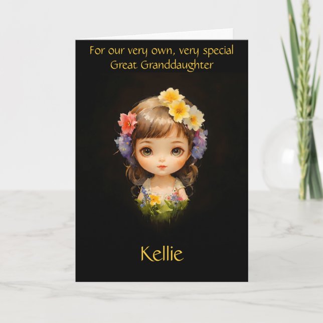Carte de poème d'anniversaire de la grande petite- (Devant)