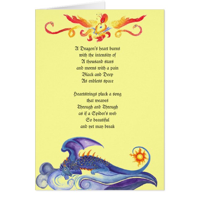 Carte de poème du Dragon (Devant)