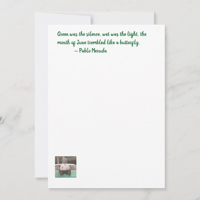 Carte de poésie Rainforest (Dos)