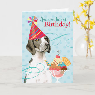 Carte de pointeur d'anniversaire douce