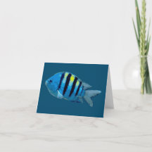 Carte de poisson sergent-major