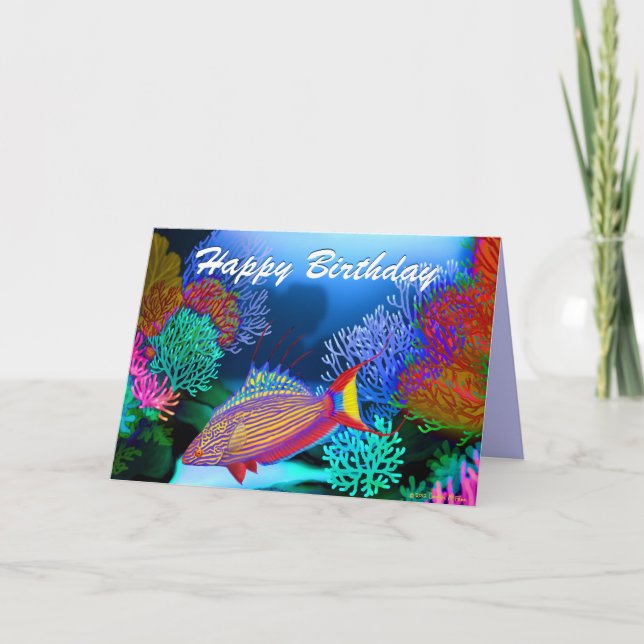 Carte de poissons d'aquarium de joyeux (Devant)