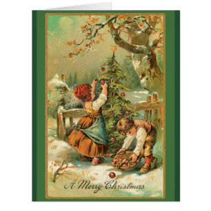 Carte de pommes de Noël grande