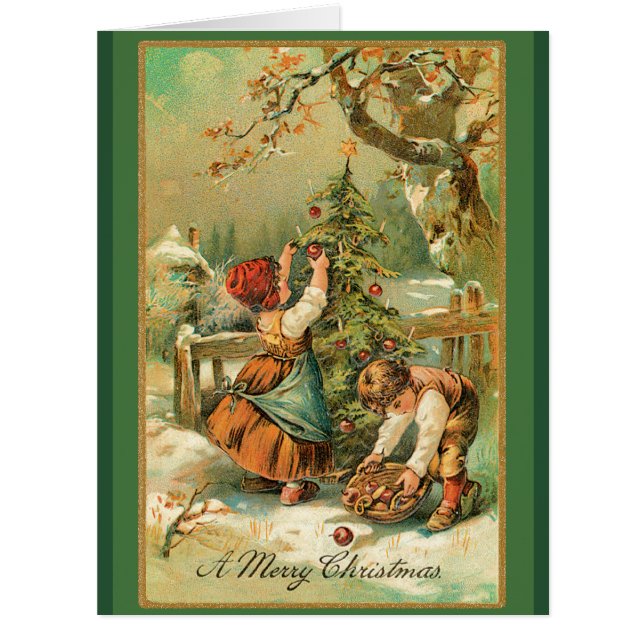 Carte de pommes de Noël grande (Devant)