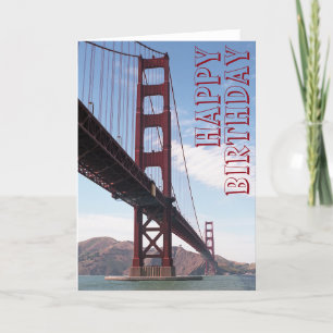 Carte de pont de joyeux anniversaire