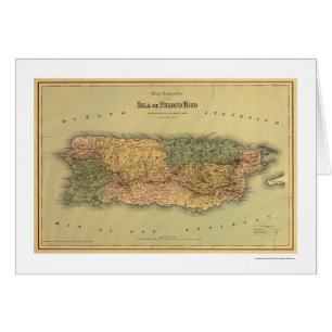 Carte de Porto Rico par Colton 1886