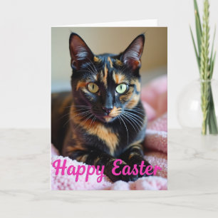 Carte de portrait de chat en mosaïque