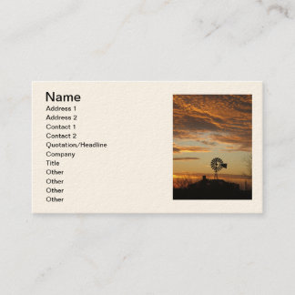 Carte de portrait de coucher du soleil de moulin à
