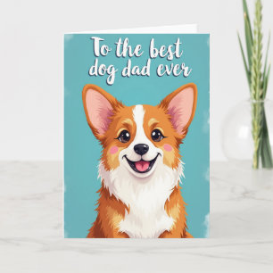 Carte de portrait de papa chien joyeux