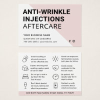 Carte de post-soins Botox Anti Wrinkies Injections