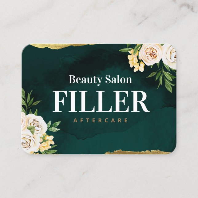 Carte de post-soins de remplissage de fleurs de pr (Devant)