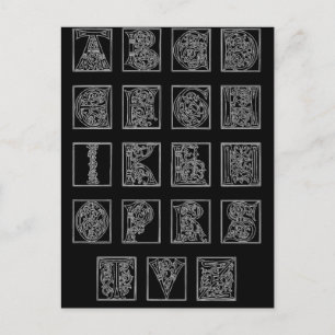 Carte de poste alphabétique