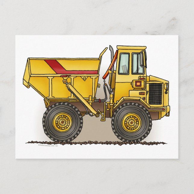 Carte de poste de camionnage Big Dump (Devant)