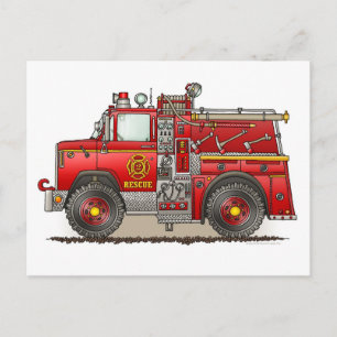 Carte de poste de camionnette Secourt pommeau