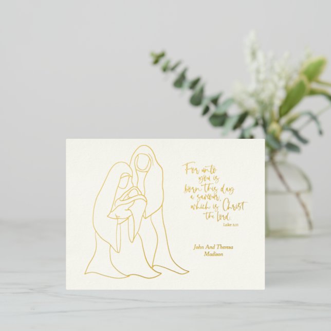 Carte de poste de Noël Gold Foil (Debout devant)