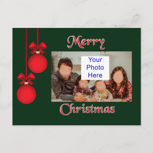 Carte de poste de Noël simple et élégante (Devant)