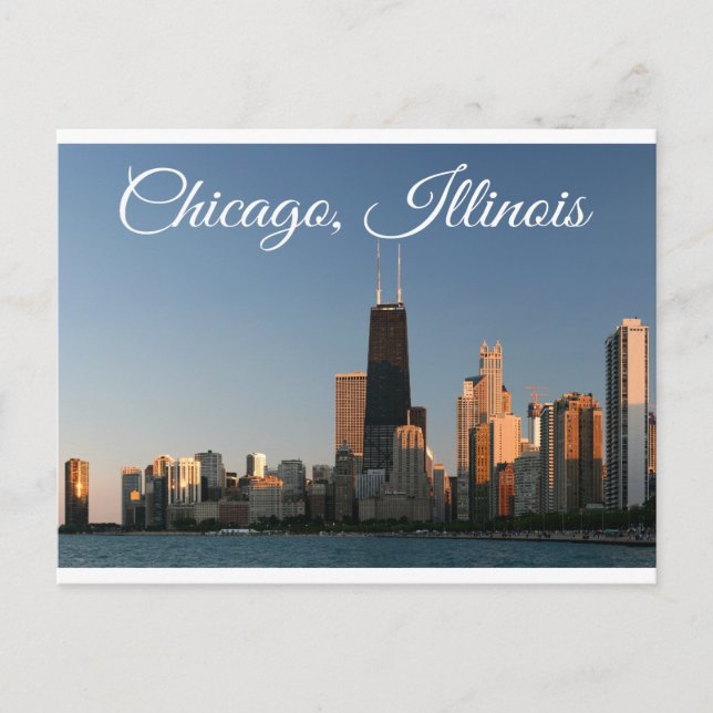 Carte de poste de voyage Sunrise de Chicago Illino (Devant)