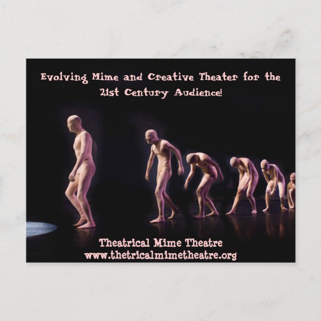 Carte de poste théâtrale Mime Theatre (Devant)