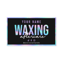 Carte de postsoins Holographique Waxing