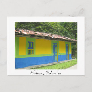 Carte de poteau de maison peinte colombienne
