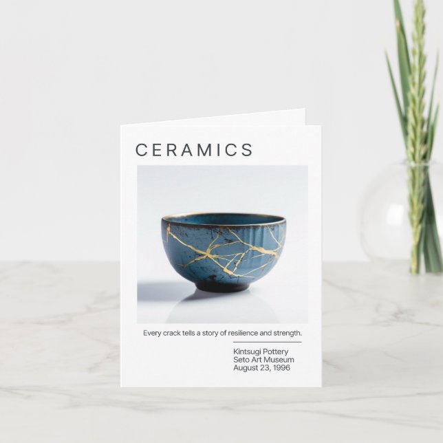 Carte de poterie japonaise Kintsugi (Devant)