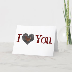 Carte de poulet de Saint-Valentin