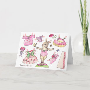 Carte de poupée de papier de pois doux