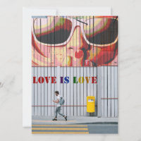 Carte de préavis de mariage gay/lesbien Kiss-Love 