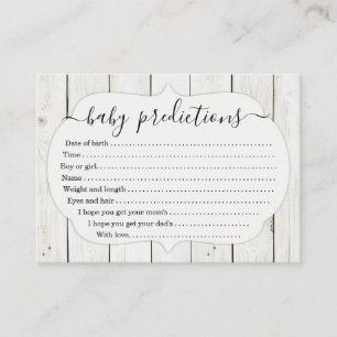 Carte de prédiction pour bébé pour Baby shower - B