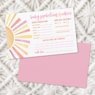 Carte de prédictions de conseils ensoleillés Baby