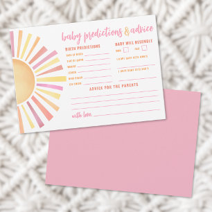 Carte de prédictions de conseils ensoleillés Baby 