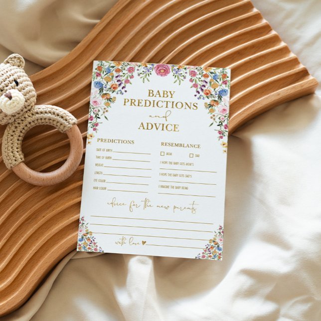 Carte de prédictions et conseils pour bébé Fleur s (Créateur téléchargé)