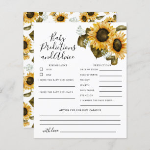 Carte de prédictions et conseils pour bébé tournes