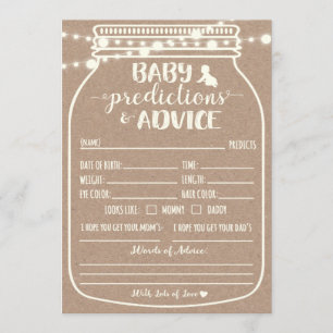 Carte de prédictions et de conseils pour bébé