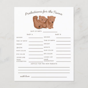 Carte de prédictions et de conseils pour les jumea