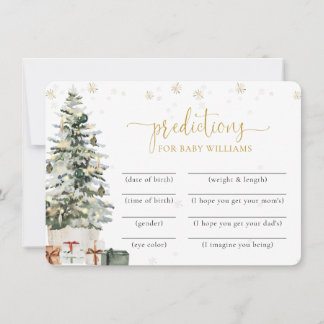 Carte de prédictions pour Baby Shower sur le thème