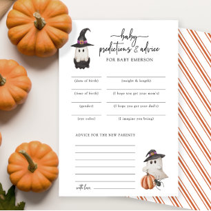 Carte de prédictions pour bébés Halloween