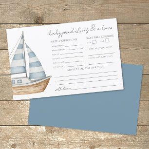 Carte de prédictions pour une baby shower sur le t