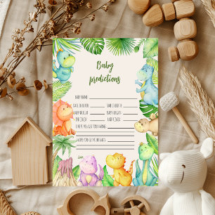Carte de prédictions pour une baby shower sur les