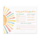 Carte de prédictions Sun Baby shower