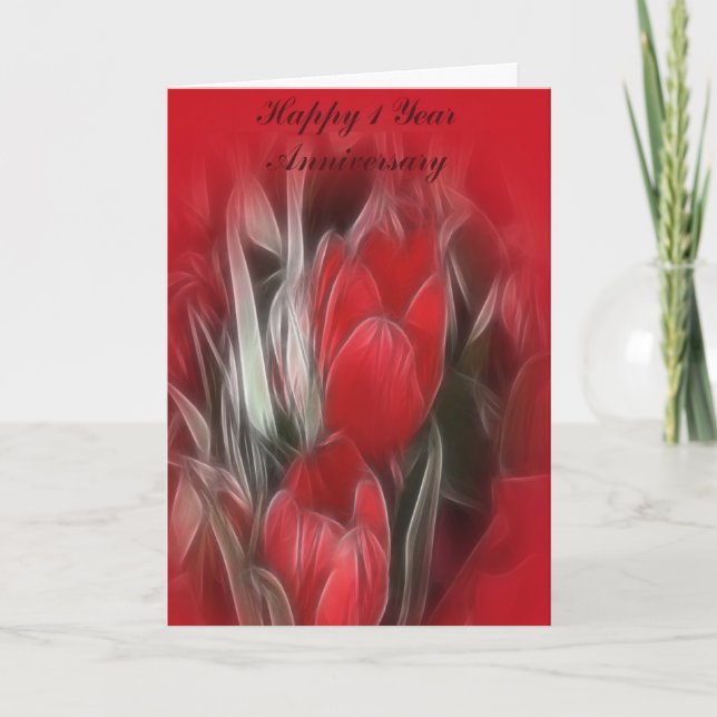 Carte de premier anniversaire de mariage (Devant)