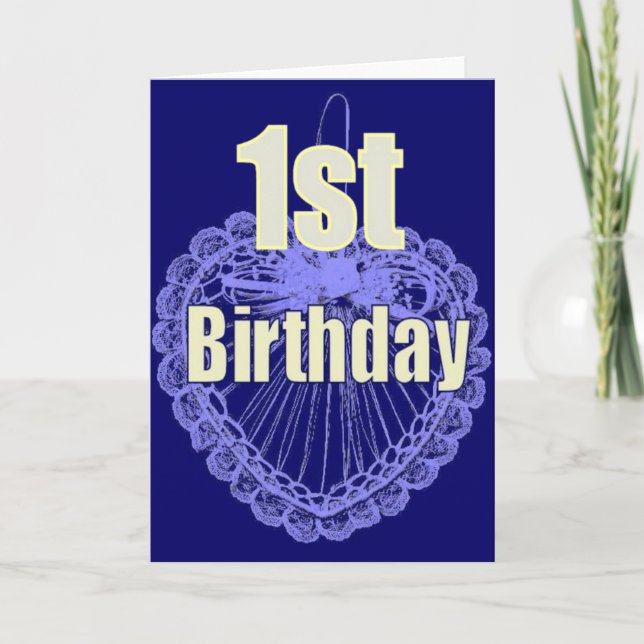 Carte de premier anniversaire garçon (Devant)