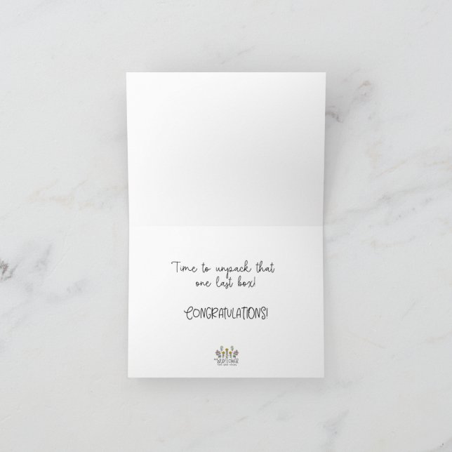 Carte de premier home-iversary pour les revendeurs (Intérieur)