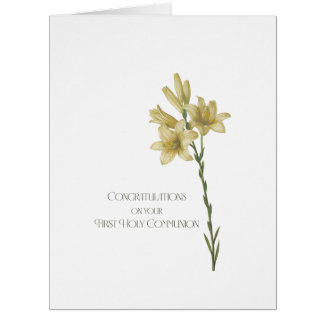 Carte de première communion avec l'image de Lily p