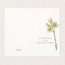 Carte de première communion avec l'image de Lily p